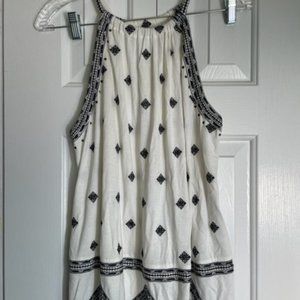 Anthropologie Embroidered Sleeveless Tunic Sz Small